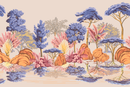Voguish Tropical Landscape Contemporary Wallpaper