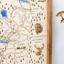 Ashton to Island Park Topo Map Sign | Laser Engraved & Framed Wall Art