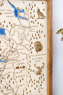 Ashton to Island Park Topo Map Sign | Laser Engraved & Framed Wall Art