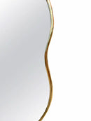 Asymmetrical Brass Mirror