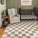 Atira Mustard Checkered Area Rug