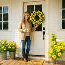 Sunflower Wreath for Front Door or Home, 20 Inches