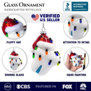Festive Tooth Glass Christmas Ornament, Dentist Gift and Decor