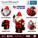 Handyman Santa Glass Ornament, Skilled Builder, Tradesman and Repairman Gift