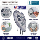 Paws Printed on our Hearts Memorial Stepping Stone for Pet, 9.5" Dog Funeral and Pet Cemetery Decor