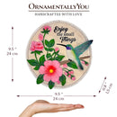Enjoy the Small Things Hummingbird Stepping Stone, 9.5" Decorative Garden Appreciation Gift