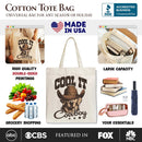 Cool It Cowboy Canvas Tote Bag With Western Dog, Retro Golden Retriever Gift Shopper for Country Lover