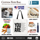 Inspirational Words Canvas Tote Bag, Minimalist Gift Shopper for Encouraging and Loving Significant Others