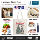 Tis the Seasonal Depression Tote Bag, Dark Humor Christmas Gift Shopper for Festive Mood Swingers