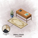 Premium Hand-Tufted Rug Made of 100% Wool  - Augustan Gold - 3x5 Feet