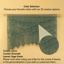 Aura Emerald Sage Macrame Window Curtain