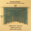 Aura Emerald Sage Macrame Window Curtain