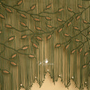 Aura Olive Latte Macrame Window Curtain