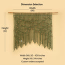 Aura Olive Latte Macrame Window Curtain