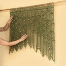 Aura Olive Latte Macrame Window Curtain