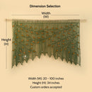 Aura Olive Mustard Macrame Window Curtain