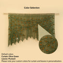 Aura Olive Mustard Macrame Window Curtain