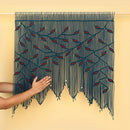 Aura Peacock Terracotta Macrame Window Curtain