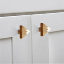 Mascot Hardware Aurora 1-8/9 in. Triangle Wood & White Drawer Cabinet Knob