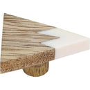 Mascot Hardware Aurora 1-8/9 in. Triangle Wood & White Drawer Cabinet Knob