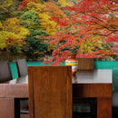 Colorful Teal Water Lake View Landscape Wallpaper Mural.