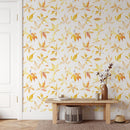 Yellow Fall Leaves Wallpaper - Removable Wallpaper