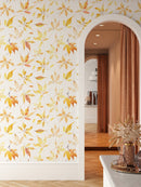 Yellow Fall Leaves Wallpaper - Removable Wallpaper