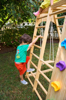 Magnolia 7-in-1 Real Wood Playset | Indoor & Outdoor Climbing Gym for Kids