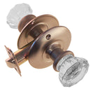 Fluted Glass Doorknob Set with Large Rosette