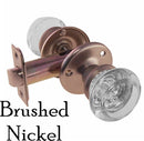 Round Glass Doorknob Set with Small Rosette
