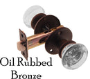 Round Glass Doorknob Set with Small Rosette
