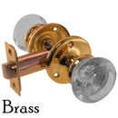 Round Glass Doorknob Set with Small Rosette