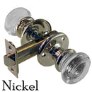 Round Glass Doorknob Set with Small Rosette