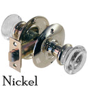 Round Glass Doorknob Set with Large Rosette
