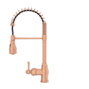 Copper Pre-Rinse Spring Kitchen Faucet, Single Level Solid Brass Kitchen Sink Faucets with Pull Down Sprayer - AK96518C