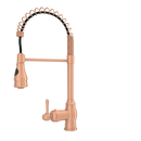 Copper Pre-Rinse Spring Kitchen Faucet, Single Level Solid Brass Kitchen Sink Faucets with Pull Down Sprayer - AK96518C