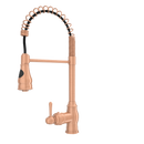 Copper Pre-Rinse Spring Kitchen Faucet, Single Level Solid Brass Kitchen Sink Faucets with Pull Down Sprayer - AK96518C