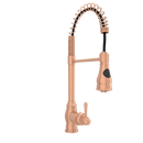 Copper Pre-Rinse Spring Kitchen Faucet, Single Level Solid Brass Kitchen Sink Faucets with Pull Down Sprayer - AK96518C
