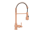 Copper Pre-Rinse Spring Kitchen Faucet, Single Level Solid Brass Kitchen Sink Faucets with Pull Down Sprayer - AK96518C