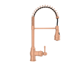 Copper Pre-Rinse Spring Kitchen Faucet, Single Level Solid Brass Kitchen Sink Faucets with Pull Down Sprayer - AK96518C