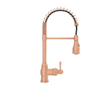 Copper Pre-Rinse Spring Kitchen Faucet, Single Level Solid Brass Kitchen Sink Faucets with Pull Down Sprayer - AK96518C