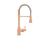 Copper Pre-Rinse Spring Kitchen Faucet, Single Level Solid Brass Kitchen Sink Faucets with Pull Down Sprayer - AK96518C