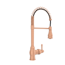 Copper Pre-Rinse Spring Kitchen Faucet, Single Level Solid Brass Kitchen Sink Faucets with Pull Down Sprayer - AK96518C
