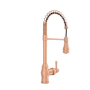 Copper Pre-Rinse Spring Kitchen Faucet, Single Level Solid Brass Kitchen Sink Faucets with Pull Down Sprayer - AK96518C