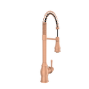 Copper Pre-Rinse Spring Kitchen Faucet, Single Level Solid Brass Kitchen Sink Faucets with Pull Down Sprayer - AK96518C