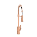 Copper Pre-Rinse Spring Kitchen Faucet, Single Level Solid Brass Kitchen Sink Faucets with Pull Down Sprayer - AK96518C