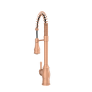 Copper Pre-Rinse Spring Kitchen Faucet, Single Level Solid Brass Kitchen Sink Faucets with Pull Down Sprayer - AK96518C