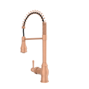 Copper Pre-Rinse Spring Kitchen Faucet, Single Level Solid Brass Kitchen Sink Faucets with Pull Down Sprayer - AK96518C
