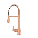 Copper Pre-Rinse Spring Kitchen Faucet, Single Level Solid Brass Kitchen Sink Faucets with Pull Down Sprayer - AK96518C