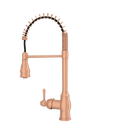 Copper Pre-Rinse Spring Kitchen Faucet, Single Level Solid Brass Kitchen Sink Faucets with Pull Down Sprayer - AK96518C